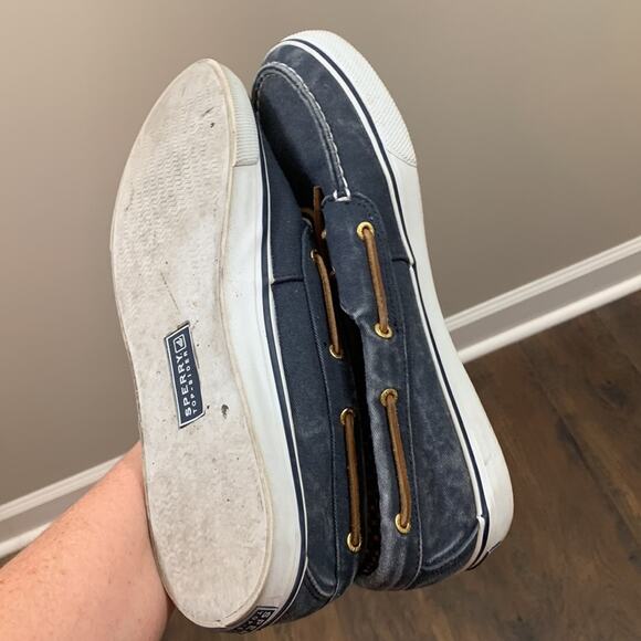 Sperry Top-Sider Canvas Vintage Navy Boat Shoes - Picture 6 of 7